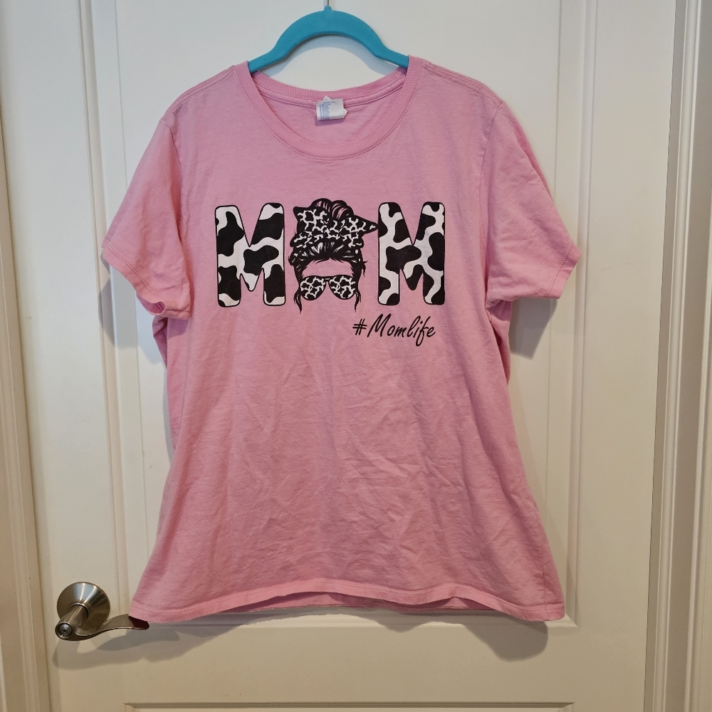 #MomLife Cowprint TShirt XL